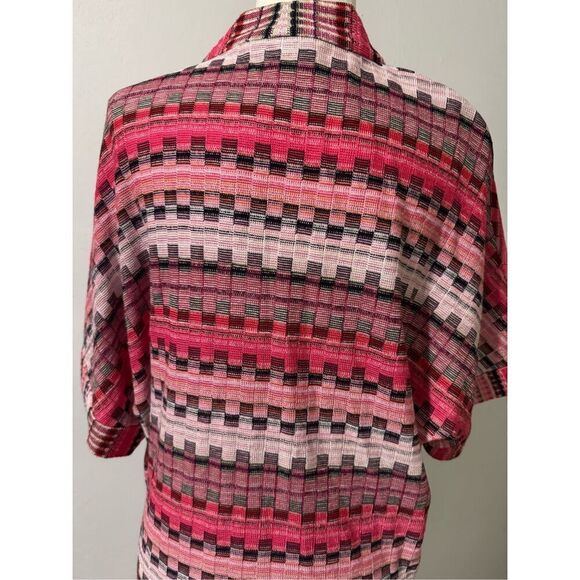 Trina Turk Exquisite open front knit fringe bottom kimono top M - Picture 5 of 7